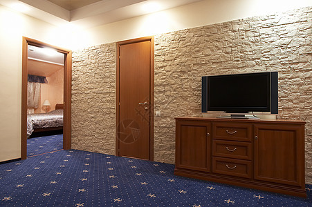 旅馆房间地毯住宅装饰电视游客大厦文化浪漫灯光奢华图片