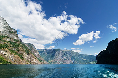 挪威 Fjord 风景力量峡湾卡片国家游客蓝色海洋旅行颂歌邮政图片