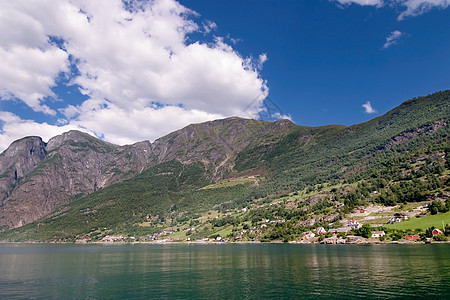 挪威 Fjord 风景峡湾国家海洋邮政力量蓝色全景旅行天空颂歌图片