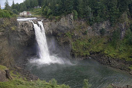 Snoqualmie瀑布和水电厂图片