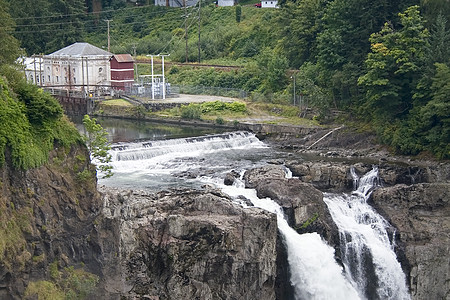 水溪水电厂面纱流动公园森林彩虹悬崖休息力量溪流活力背景