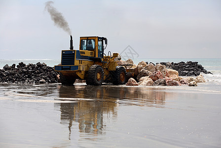 推土机搬运工工具海岸线拖拉机钻机活动土地刮刀挖泥船海洋图片