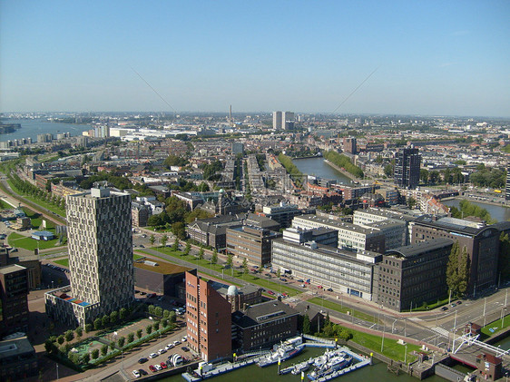 鹿特丹  从 Euromast 查看 Coty全景图片