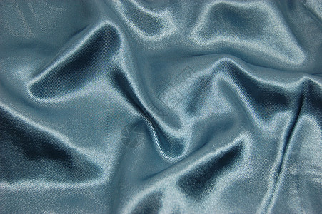 蓝光泽波纹柔软度折痕材料丝绸床单织物奢华纺织品图片