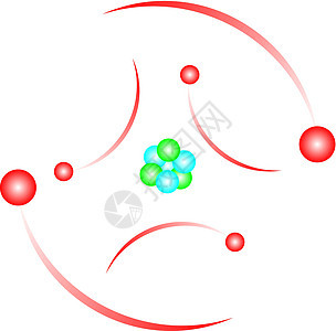 摘要原子蓝色粒子化学数学力量徽标电子质子化学品技术图片