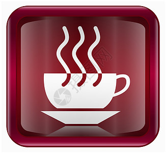 咖啡杯图标咖啡旅游杯子红色休息玻璃餐厅阴影牛奶早餐图片