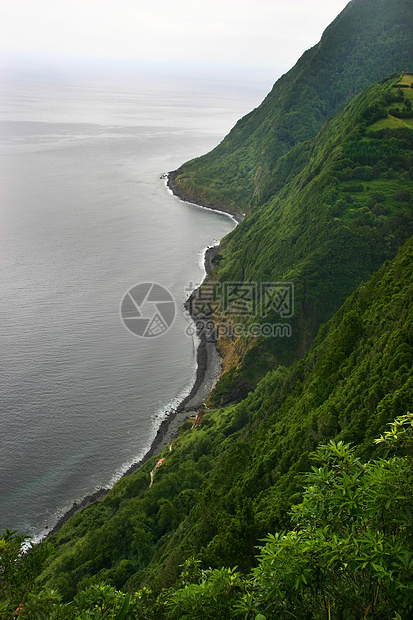 悬崖天空顶峰岩石小路编队国家海洋风景旅行全景图片