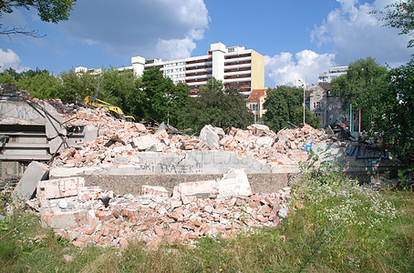 波兰Wroclaw的破坏品仓库Rondo毁灭性老店回旋曲画廊废墟图片
