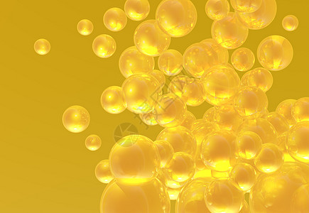 金色泡泡肥皂火花反射金子漂浮泡沫背景图片