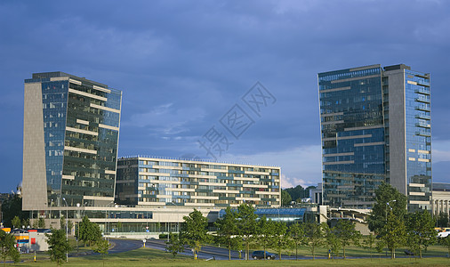 维尔纽斯市视图建筑地标办公室港口财产市中心奢华景观住房旅行图片