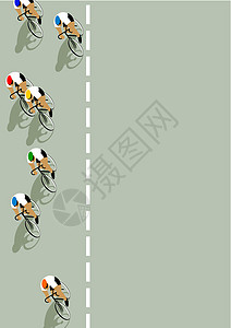 自行车种族赛车街道插图铁人骑术男人体力自行车赛竞赛活力图片