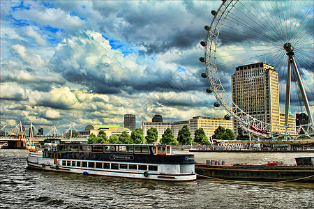 泰晤士河和伦敦之眼图片