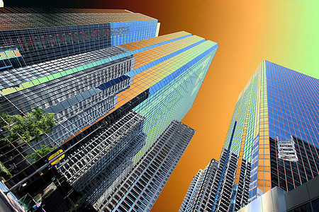成功城市建筑学财富办公室摩天大楼蓝色财产生长流行玻璃图片