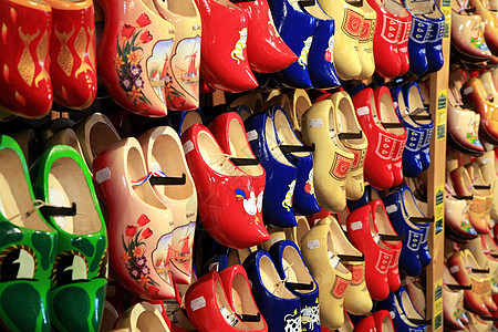 荷兰传统鞋     堵塞手工业游客博物馆工厂工艺国家销售绘画木屐礼物图片