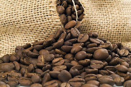 咖啡粮食白色布朗芳香宏观摩卡豆子图片
