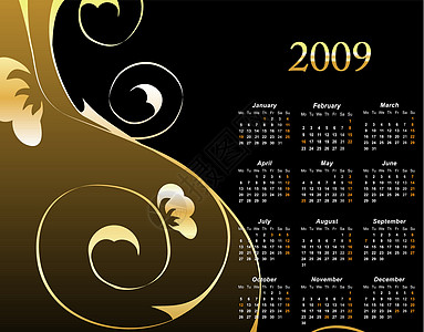 2009年选举日历图片