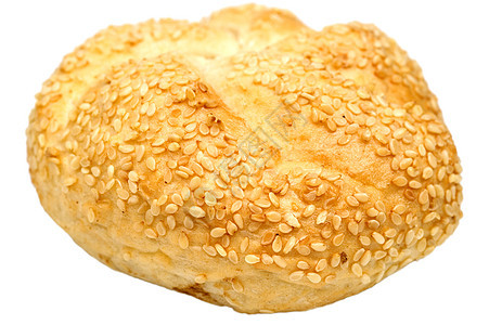 面包饼面包早餐产品宏观芝麻食物背景图片