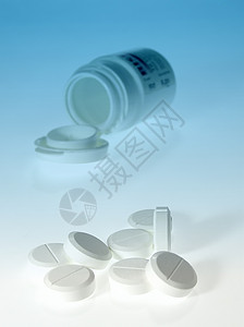 医用药品抗生素农药学药片胶囊宏观白色图片