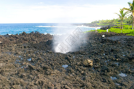 的口孔崎岖中心喷口海洋喷泉旅游悬崖休眠海崖火山图片