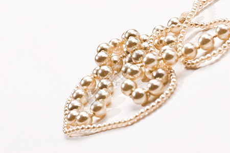 珍珠首饰展示玻璃白色礼物节日辉煌外表女性化珠子图片