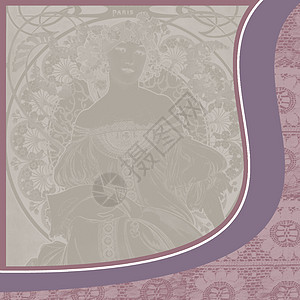 历史背景蕾丝装饰古董艺术农庄插图风格图片