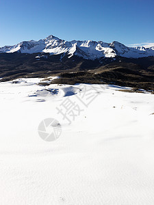 斯诺伊科罗拉多山脉地貌天线风景照片图片