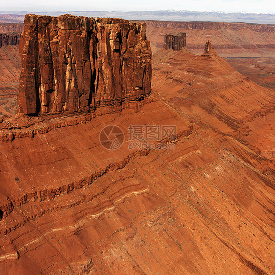 犹他州莫阿布 卡尼昂兰国家公园照片橙子峡谷岩石天线风景旅游旅行沙漠正方形图片