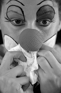 令人悲伤的病悲哀的小丑丑角庆典流感剧院女性戏服童年戏剧演员孩子们图片