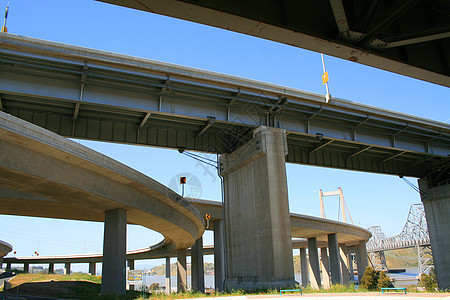 高速公路Ramps旅行农村坡道天空线条假期航程晴天街道天气图片