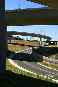 高速公路Ramps假期航程树木线条汽车交通街道速度国家天空图片