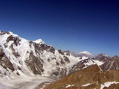 山山脉地形蓝色太阳场景冰川顶峰岩石土地天空运动图片