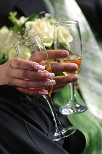 香槟玻璃杯新娘白色太阳美甲马夫婚礼小时男人玻璃戒指图片