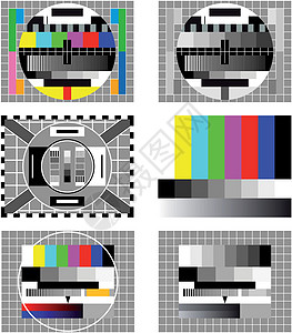 6个电视测试屏幕背景图片