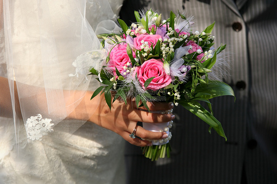 婚礼花束马夫花店太阳裙子家庭传统女性女士套装面纱图片