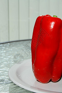 红铃辣椒胡椒白色食物红色资源拼盘蔬菜制品收成盘子图片