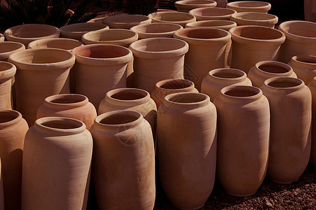 粘土锅手工陶器花瓶棕色销售阳光制品陶瓷花店图片