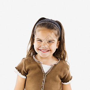 笑个屁的西班牙女孩微笑孩子们小姑娘童年工作室女性青年正方形图片