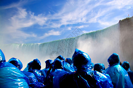 尼亚加拉瀑布天空力量危险水电泡沫吸引力蓝色岩石流动假期图片