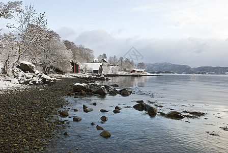 海岸线第一次下雪!图片