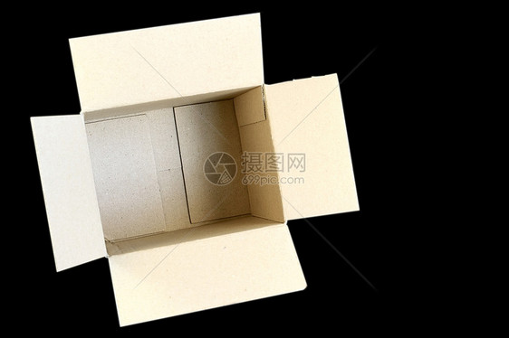 打开框白色回收盒子空白礼物黑色包装纸板送货纸盒图片