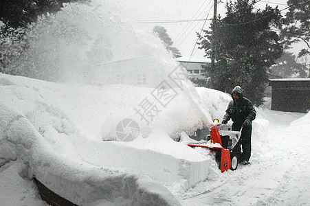 下雪车道街道车库季节性背心季节运动花园工人天气图片