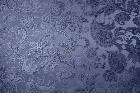 奢华花卉形态推介会纺织品样本创造力线条艺术墙纸插图技术蓝色图片