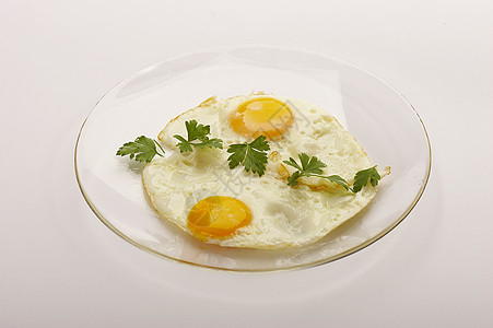 煎蛋蛋白食物白色早餐蛋黄饮食黄色香菜午餐图片