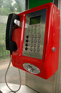 调用支付键盘街道红色硬币听筒摊位电话亭电话电子产品图片