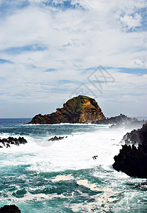 岛屿断路器支撑海浪冲浪海洋背景图片