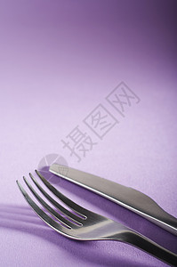 叉和勺子金属用具餐具食物厨房不锈钢用餐午餐银器刀刃图片