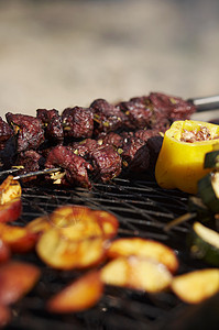 bbq 棒棒花园食物水果别针炙烤羊肉辣椒气体猪肉烘烤图片