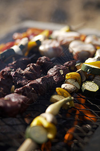 bbq 棒棒午餐食物庆典猪肉蔬菜餐厅别针气体烘烤草药图片