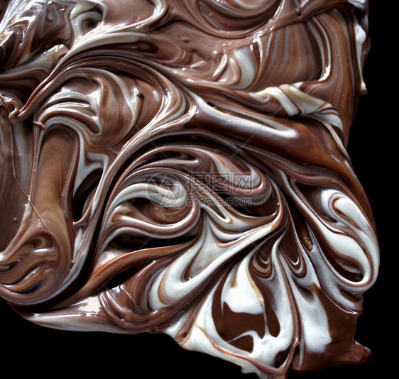 巧克力旋转棕色牛奶螺旋食物白色漩涡曲线合并图片