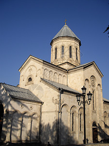 Koshueti大教堂圆顶窗户天空石头城市建筑学宗教建筑纪念碑历史图片